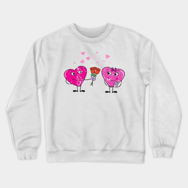 Retro Vintage Grunge Valentine's Day Crewneck Sweatshirt by valentinesday